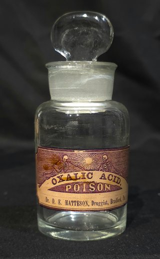 6 Antiche Bottiglie Farmacia Vetro XX Secolo