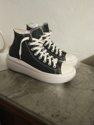 Converse plataforma negras talla 41.5