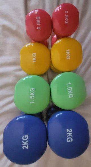 Juego 8 Mancuernas Homcom Colores
