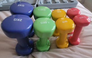 Juego 8 Mancuernas Homcom Colores