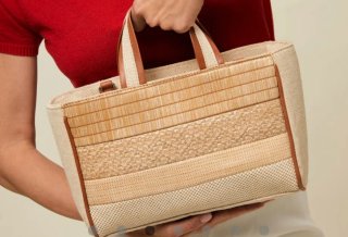 Bolso Mini Shopper Beige y Marrón