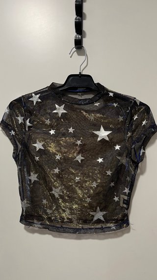 Top Malla Estrellas Transparente