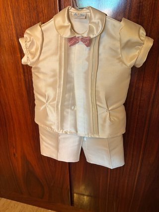 Traje Ceremonia Pilar tena Beige Lila Niño arras