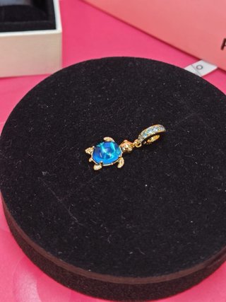Pandora Tortuga Charm S925 Azul y Dorado