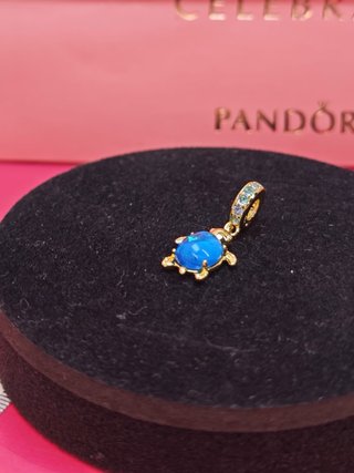 Pandora Tortuga Charm S925 Azul y Dorado