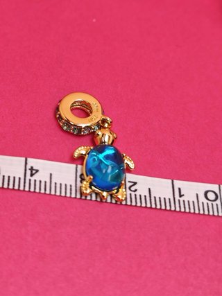 Pandora Tortuga Charm S925 Azul y Dorado