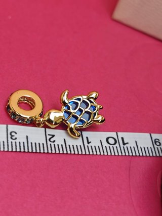 Pandora Tortuga Charm S925 Azul y Dorado