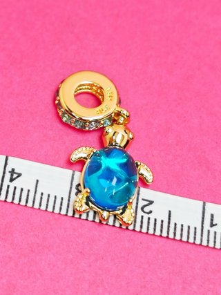Pandora Tortuga Charm S925 Azul y Dorado