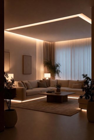 INSTALACION DE ILUMINACION LED INTELIGENTE SALÓN
