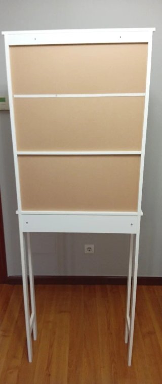 Armario superior con puertas, blanco y madera