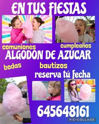 Algodón de azúcar para fiestas