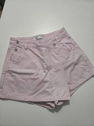 Falda pantalón Zara rosa