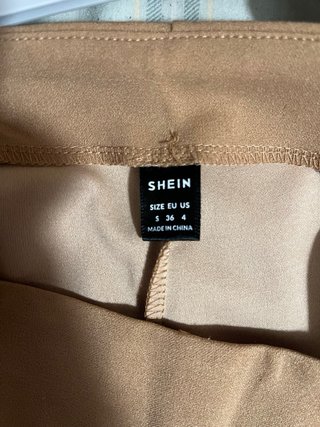 Falda pantalón SHEIN beige/marrón Talla S