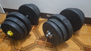 2 Mancuernas ajustables con discos 19 kilos cada 1