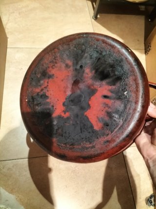 Olla antigua esmaltada