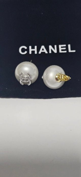 Pendientes Chanel Perla y Logo CC