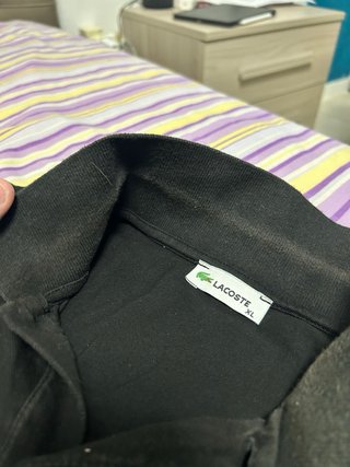 Polo Lacoste nera – Taglia XL