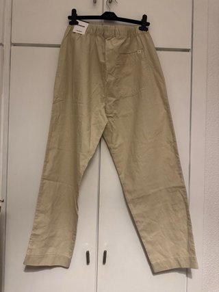 Pantalón Pull&Bear Lino Beige Hombre