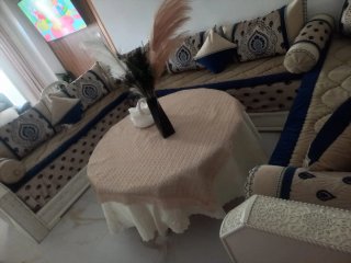 Sofá Marroquí Beige y Azul