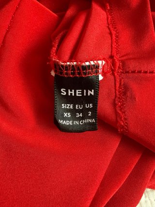 Vestido Shein Rojo Talla XS