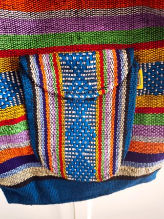 Mochila étnica multicolor 38x40 cm