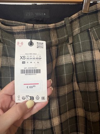 Pantalón Lana Zara Cuadros