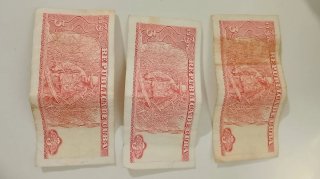 3 Billetes 3 Pesos Cubanos 2005 Che Guevara