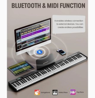 Piano digital 88 teclas plegable