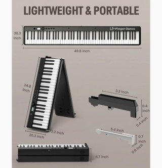 Piano digital 88 teclas plegable