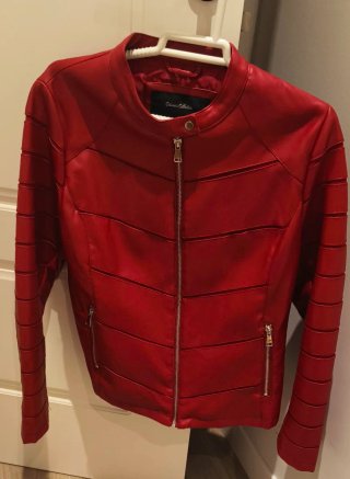 Cazadora Piel Roja Koroshi Talla L