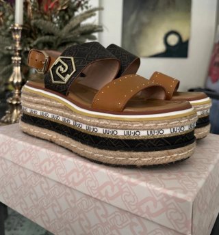 Sandalias Plataforma Liu Jo Marrón y Negro