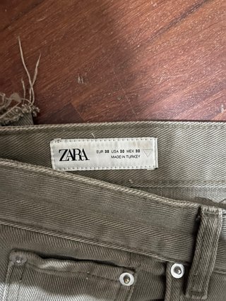 Pantalón Zara Flared Verde Talla 38