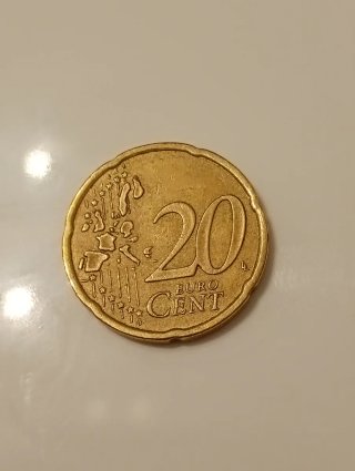 Moneda 20 Céntimos Euro Grecia 2002