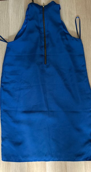 Sfera vestido azul halter con cuello alto