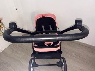 Carro de bebé completo rosa y negro