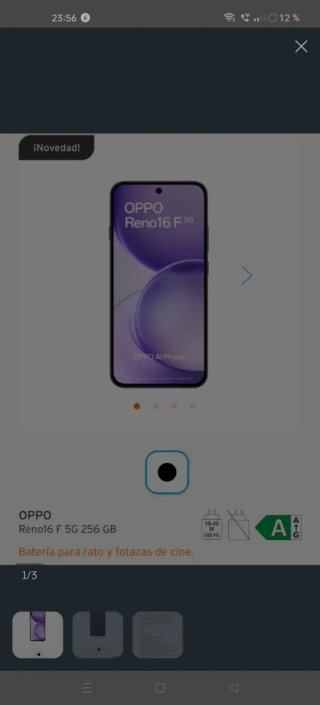 ¡OFERTA !✅ ¡ A ESTRENAR ! ✅ OPPO Reno 16F 5G 256GB