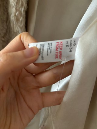 Abrigo pelo sintético Topshop crema