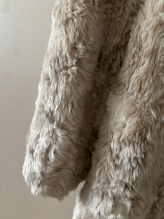 Abrigo pelo sintético Topshop crema