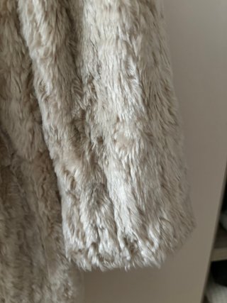 Abrigo pelo sintético Topshop crema