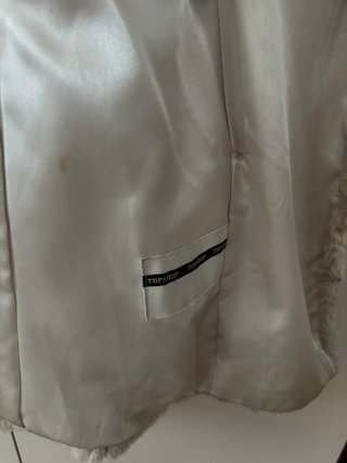 Abrigo pelo sintético Topshop crema
