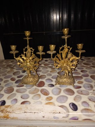 Candelabro de Bronce Antiguo
