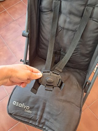 Carrito Asalvo Baby negro/gris