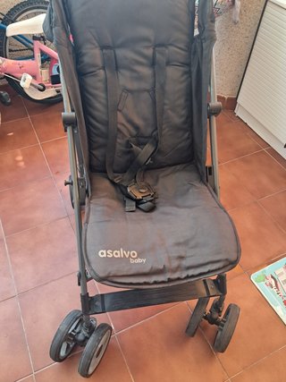 Carrito Asalvo Baby negro/gris