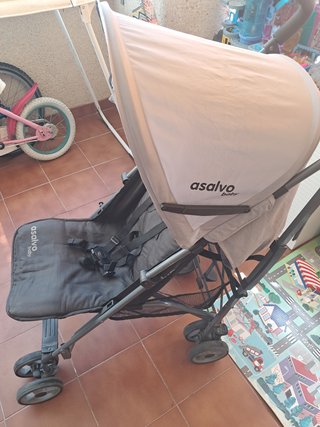 Carrito Asalvo Baby negro/gris