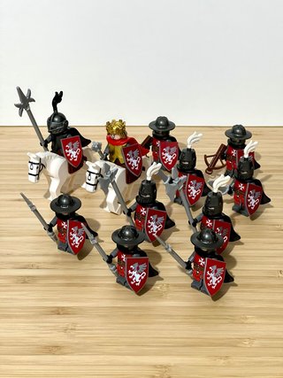 MOC LEGO Minifiguras Caballeros Ejército Medieval