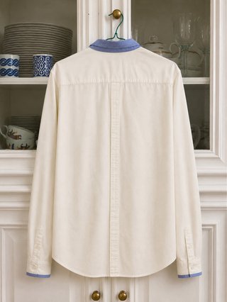 Camisa Fred Perry Blanca Manga Larga Talla L