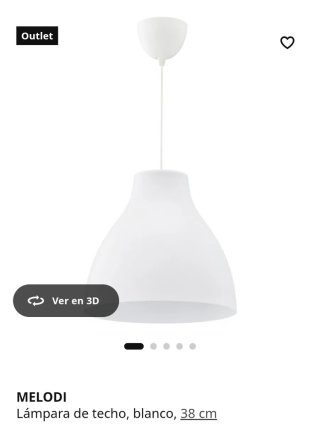 Lámpara de techo Melodi Ikea blanca
