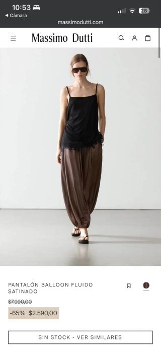 Pantalón Massimo Dutti Marrón 42