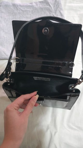 Bolso Vivienne Westwood Negro Charol Y2K