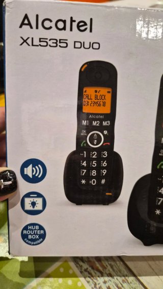 Telefono Cordless Alcatel XL535 Duo Nero